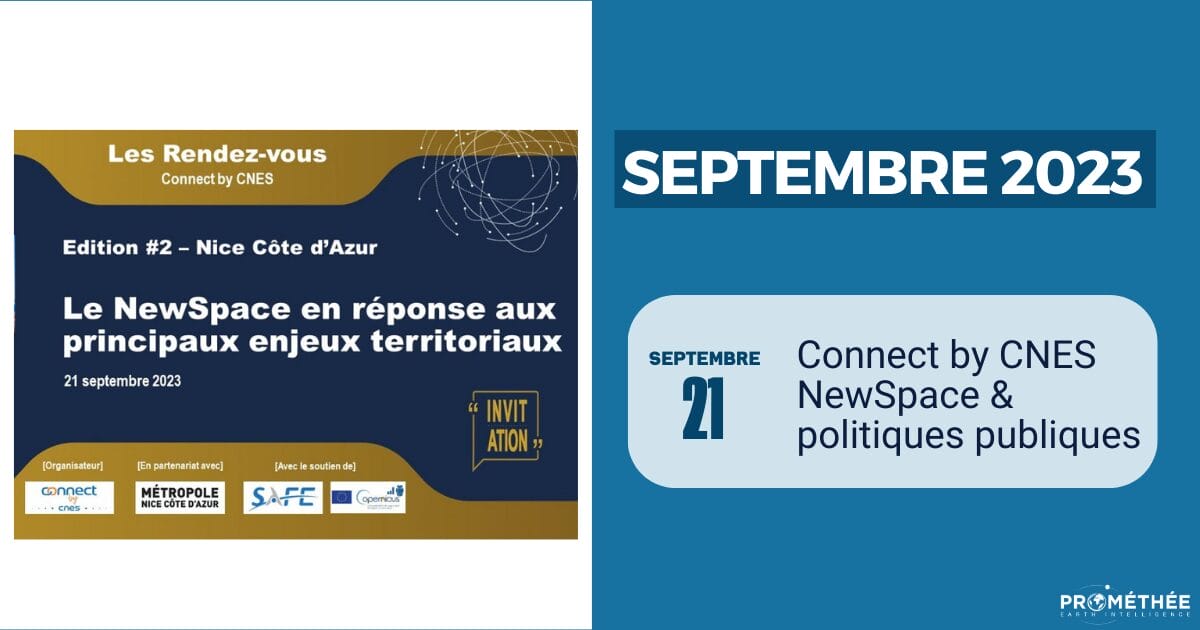 Prométhée au rendez-vous Connect by CNES NewSpace & politiques publiques